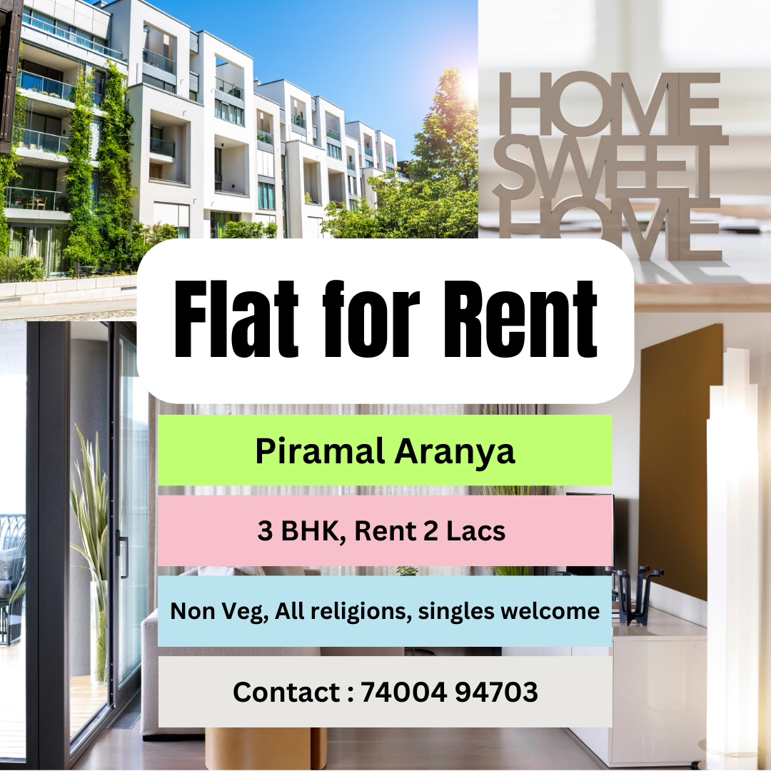 3 BHK for rent - Piramal Aranya