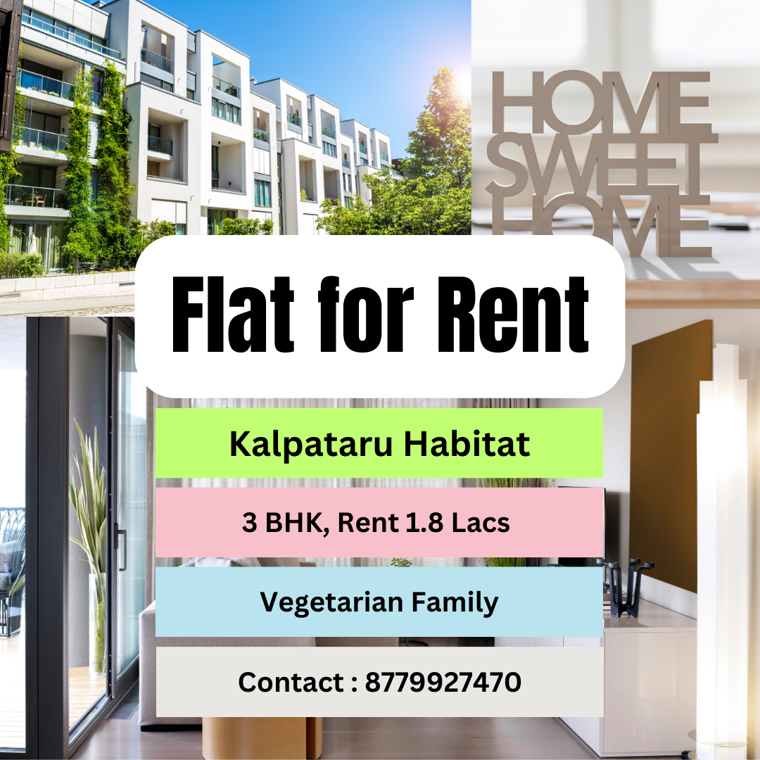 3 BHK for rent - Kalpararu Habitat