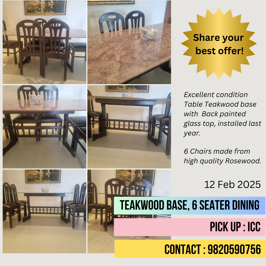Preloved Feb 2025 - 6 seater dining set