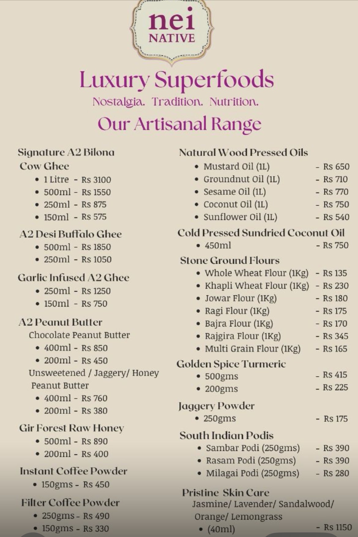 Nei Native - Luxury Superfoods