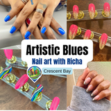 Artistic blues - nail art with Richa