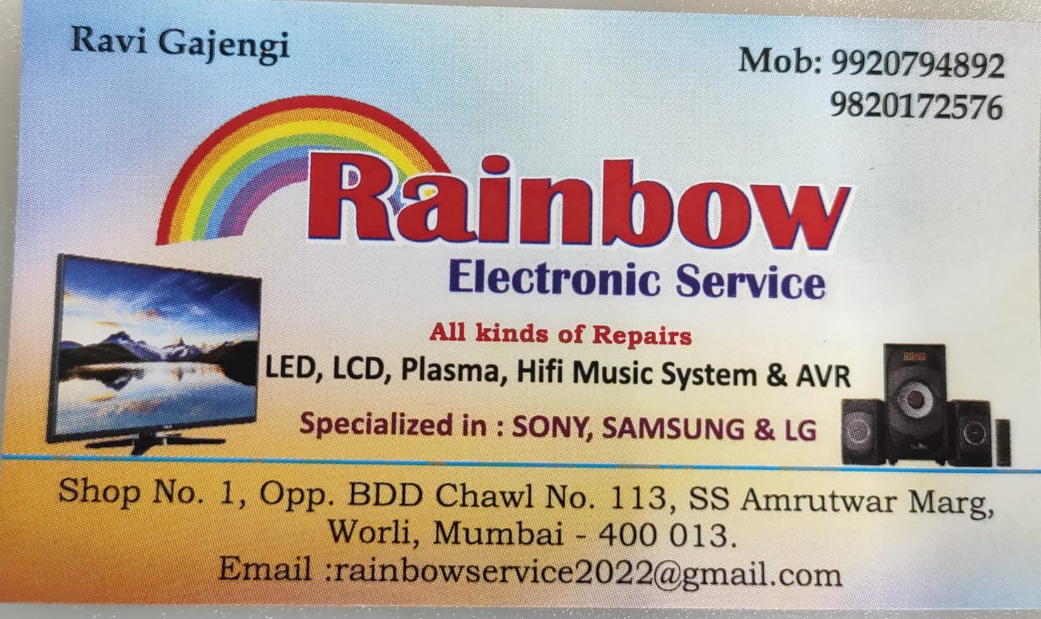 Ravi - TV Repair LCD, LED