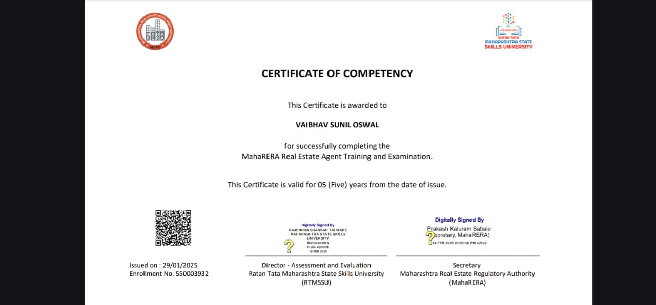 Vaibhav Oswal  - Residential Real Estate (Broker)