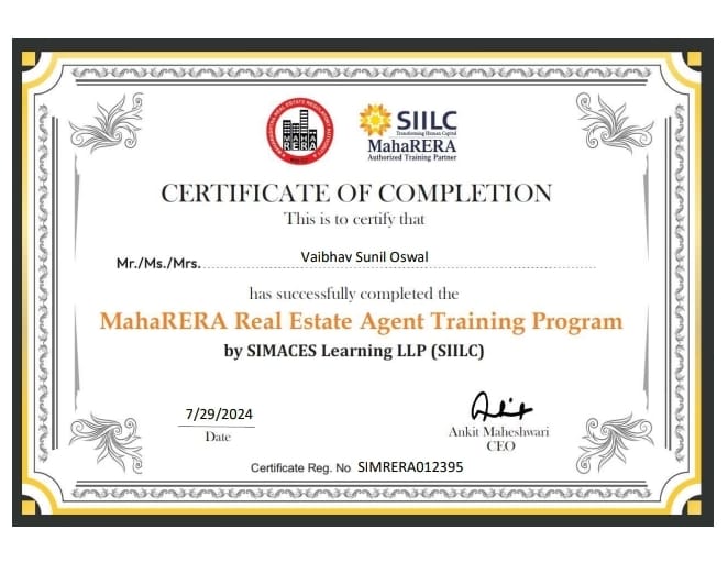 Vaibhav Oswal  - Residential Real Estate (Broker)